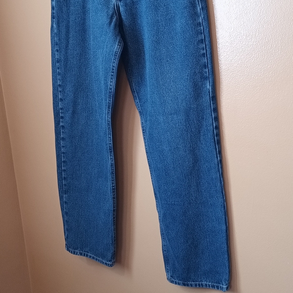 Mens Sz 36X32 Denim blue jeans relaxed classic straight leg jeans 100% cotton - Picture 3 of 8